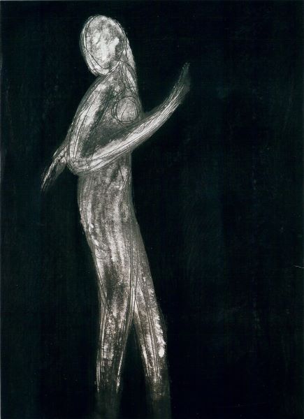 Black Tears, 2000, Acrylic Ink on paper, 108x78cm